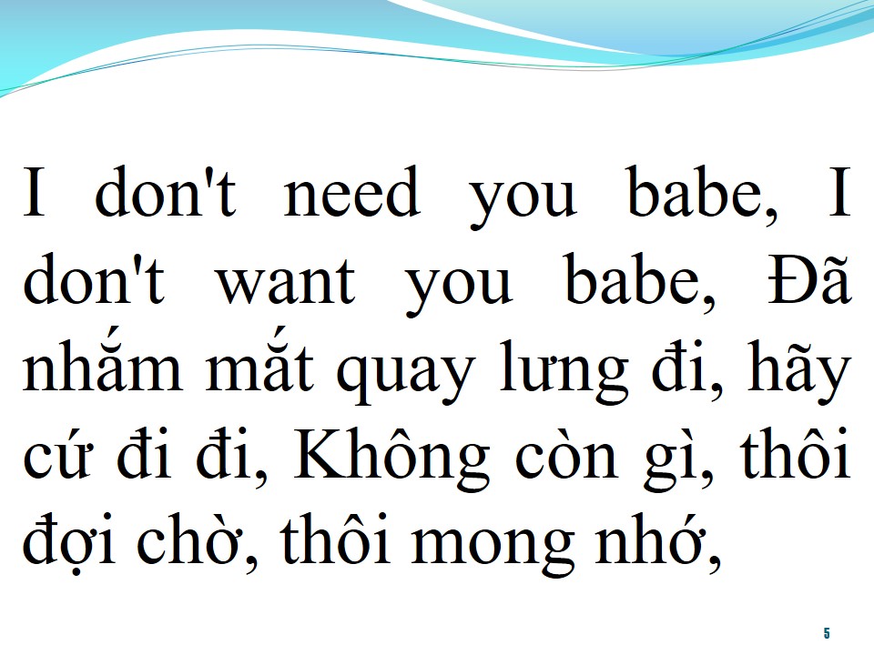Lời bài hát EM KHÔNG CẦN ANH