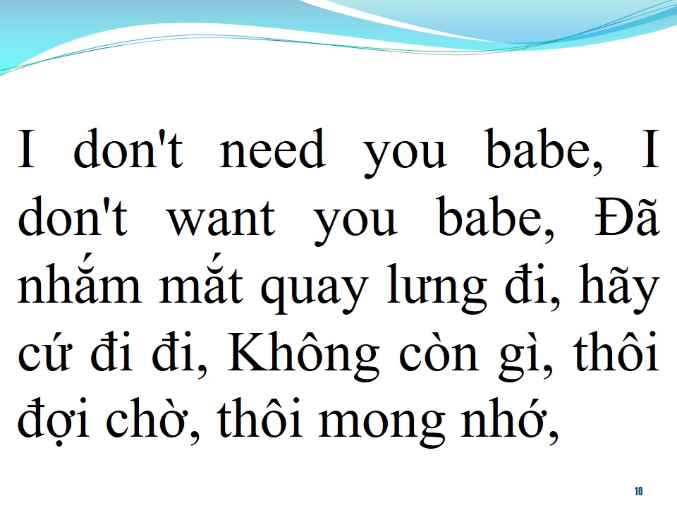 Lời bài hát EM KHÔNG CẦN ANH