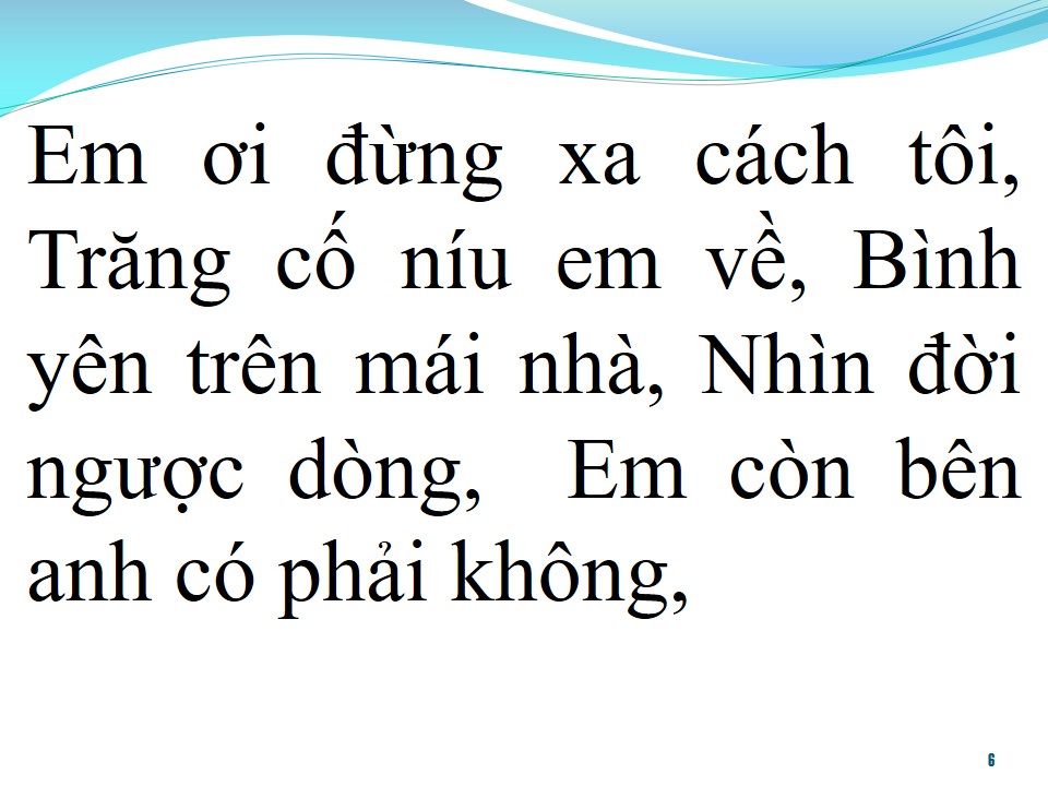 Lời bài hát SÓNG GIÓ