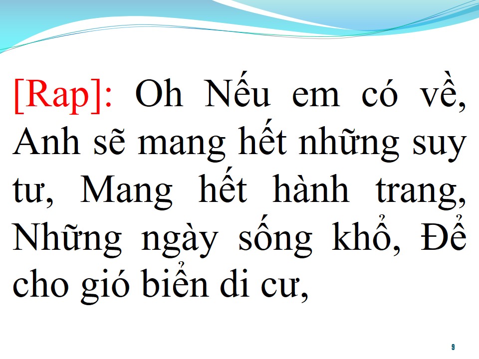 Lời bài hát SÓNG GIÓ