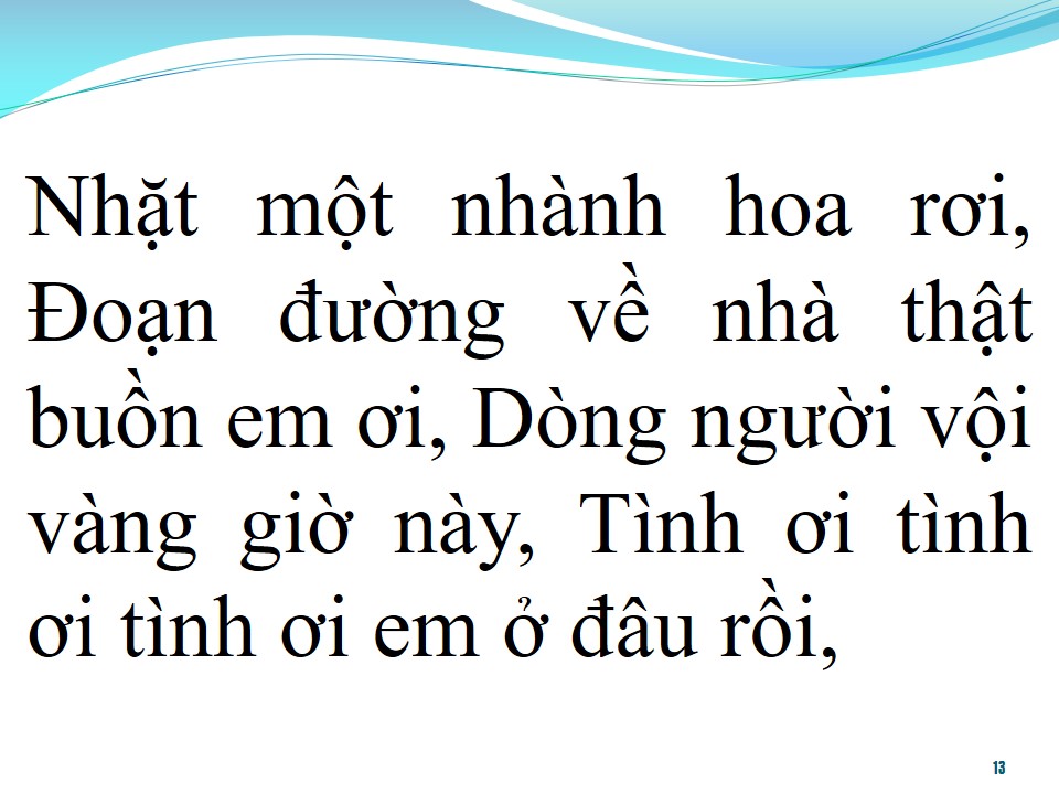 Lời bài hát SÓNG GIÓ