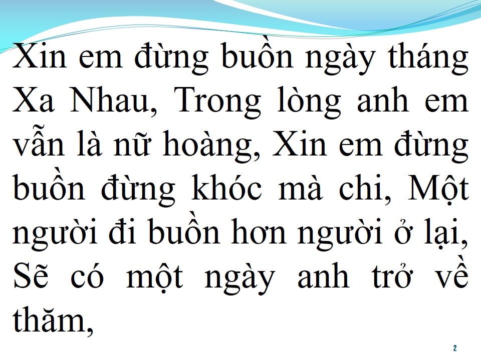 Lời bài hát XIN EM ĐỪNG BUỒN