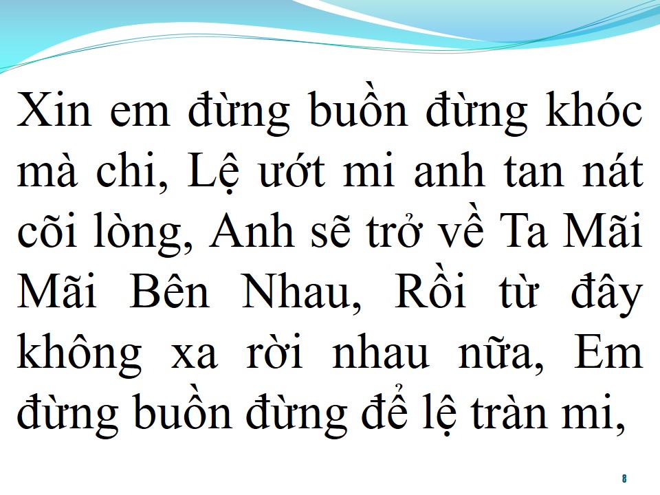 Lời bài hát XIN EM ĐỪNG BUỒN
