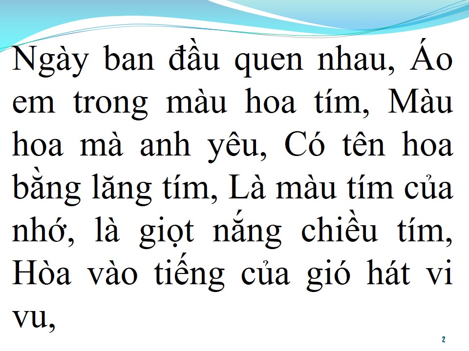 Lời bài hát HOA TÍM BẰNG LĂNG