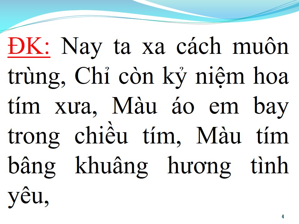 Lời bài hát HOA TÍM BẰNG LĂNG
