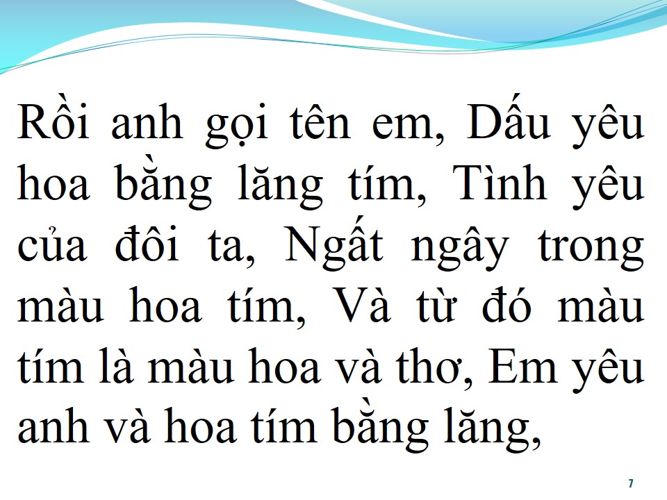 Lời bài hát HOA TÍM BẰNG LĂNG