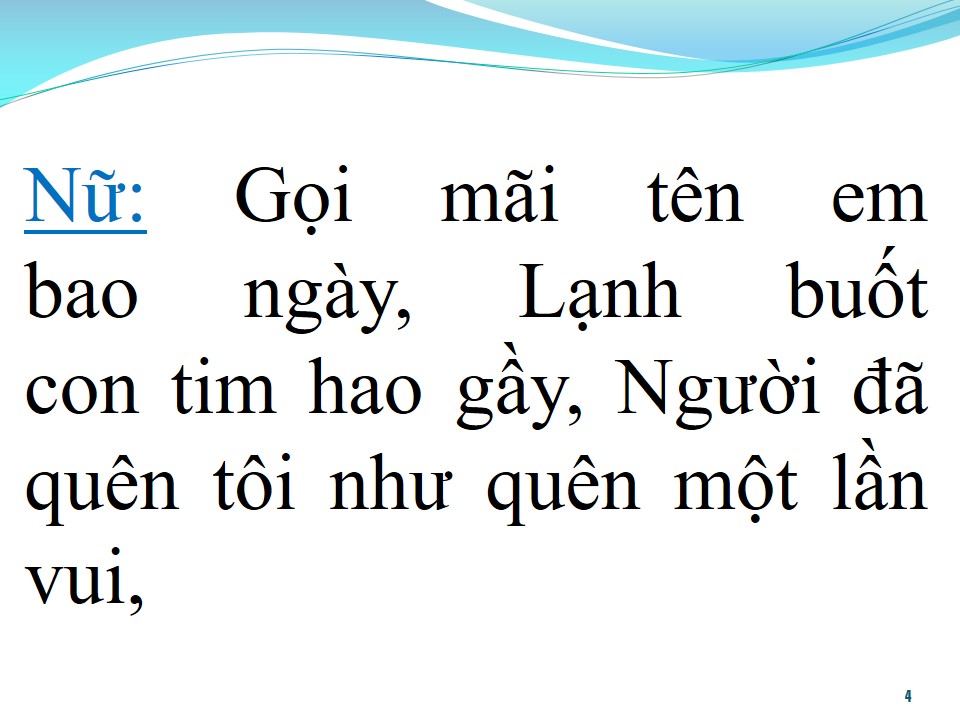 Lời bài hát TÌNH NGỠ TRĂM NĂM (SONG CA)