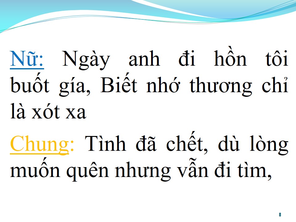 Lời bài hát TÌNH NGỠ TRĂM NĂM (SONG CA)
