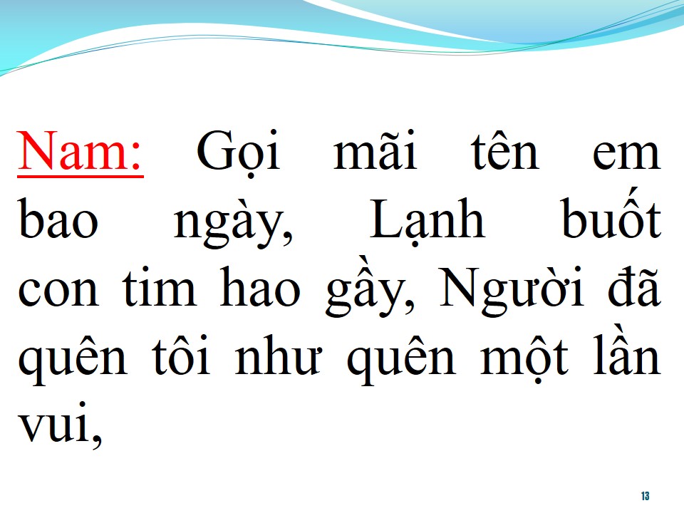 Lời bài hát TÌNH NGỠ TRĂM NĂM (SONG CA)