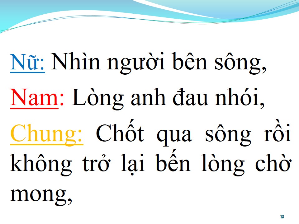 Lời bài hát THƯƠNG CON CHỐT SANG SÔNG (SONG CA)