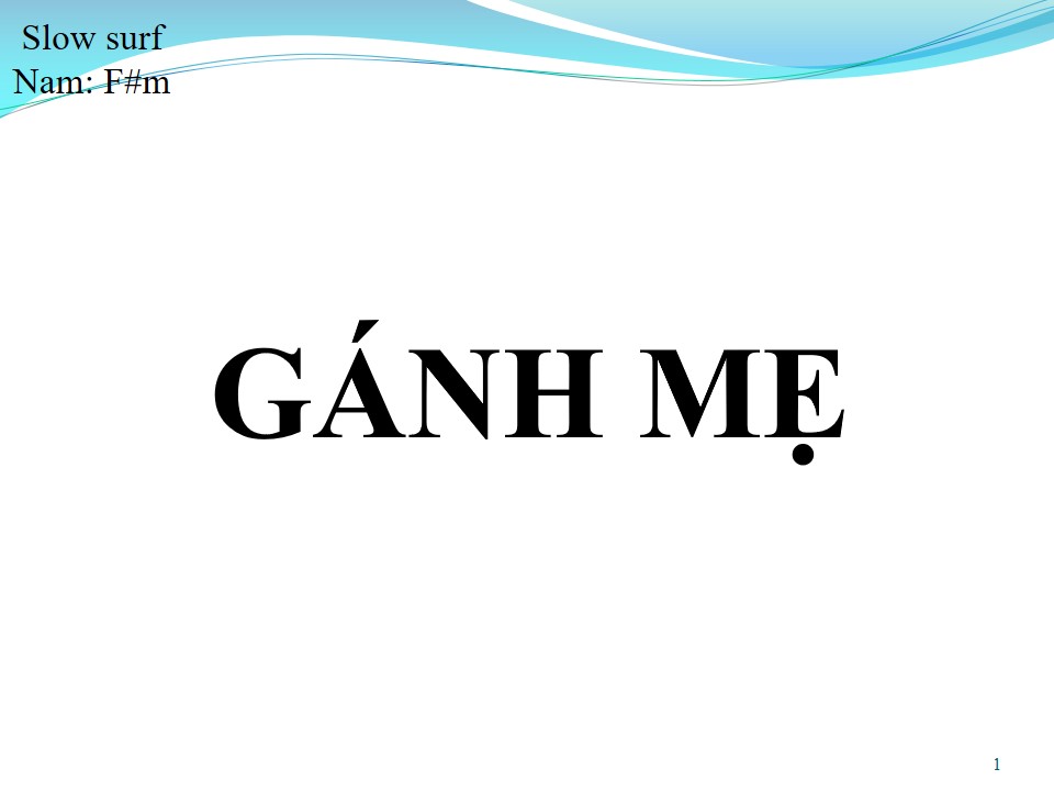 Lời bài hát GÁNH MẸ