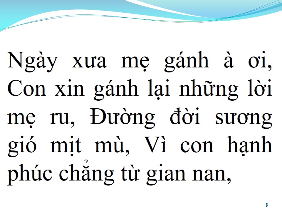 Lời bài hát GÁNH MẸ