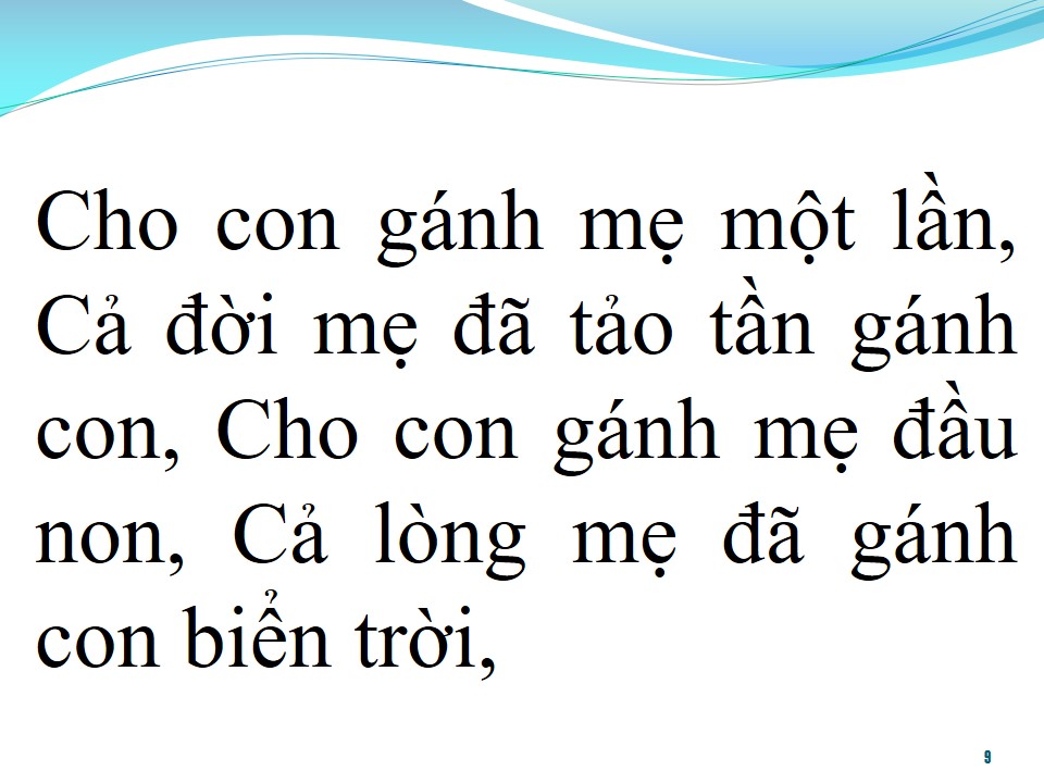 Lời bài hát GÁNH MẸ