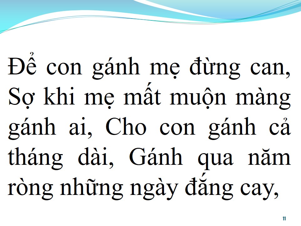 Lời bài hát GÁNH MẸ