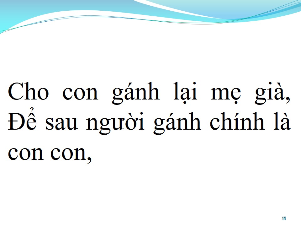 Lời bài hát GÁNH MẸ