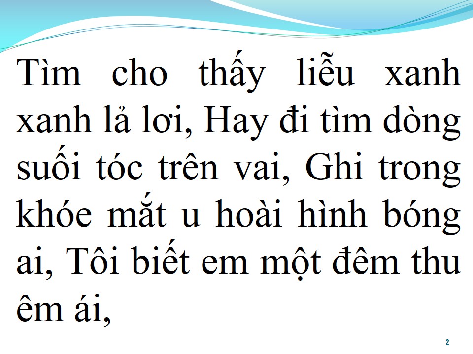 Lời bài hát SUỐI TÓC