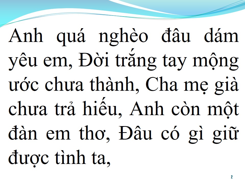 Lời bài hát DUYÊN KIẾP BẼ BÀNG