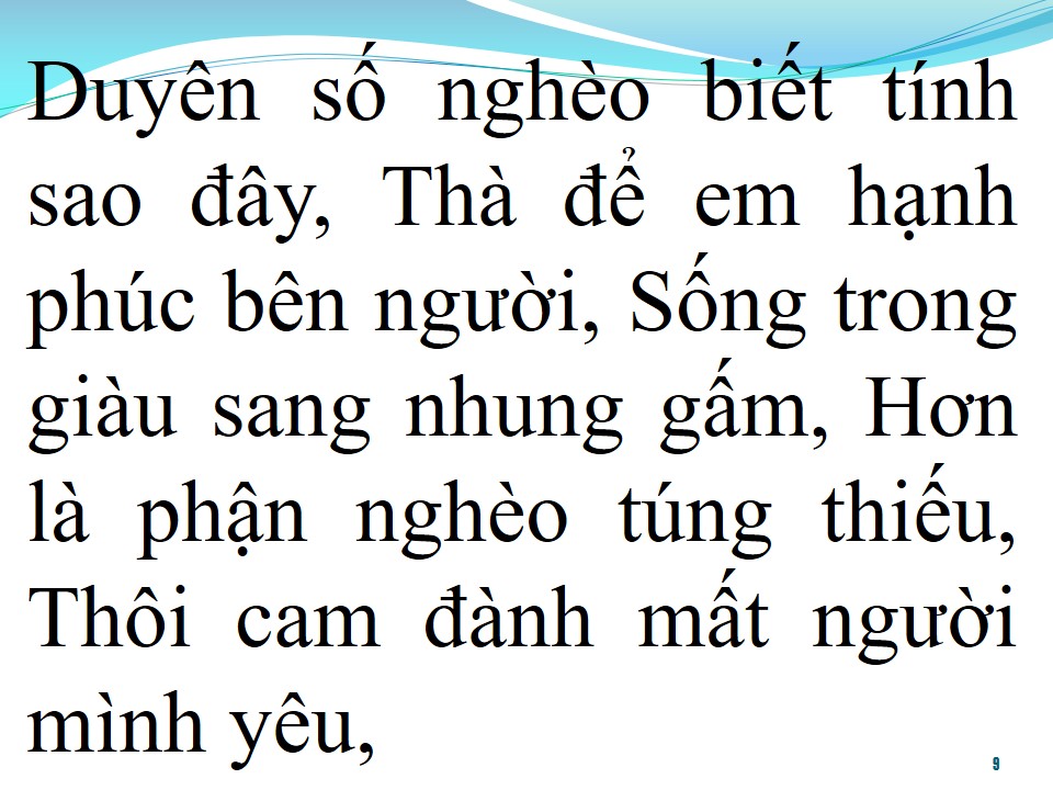 Lời bài hát DUYÊN KIẾP BẼ BÀNG