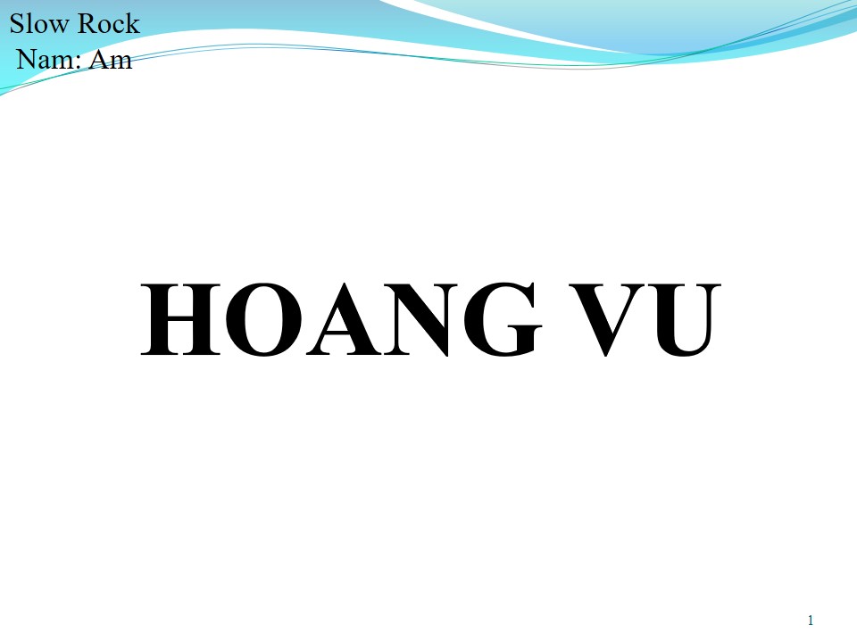 Lời bài hát HOANG VU