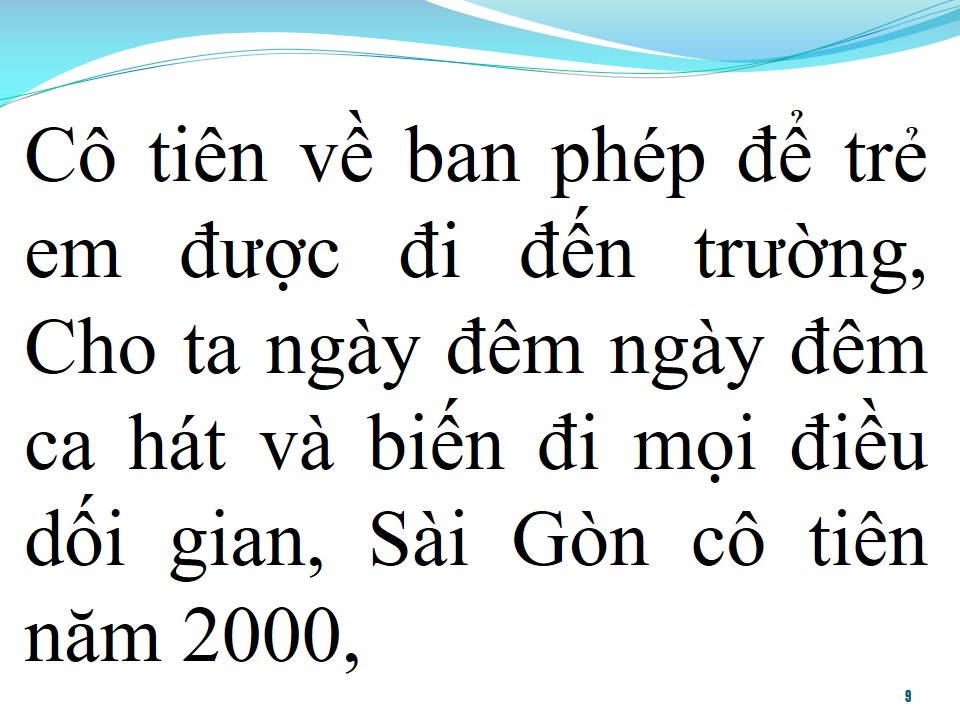 Lời bài hát SÀI SÒN CÔ TIÊN NĂM 2000