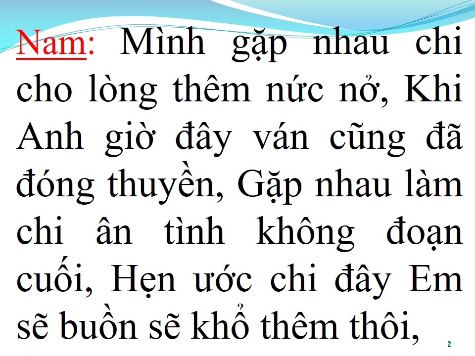 Lời bài hát TÌNH KHÔNG ĐOẠN CUỐI (SONG CA)