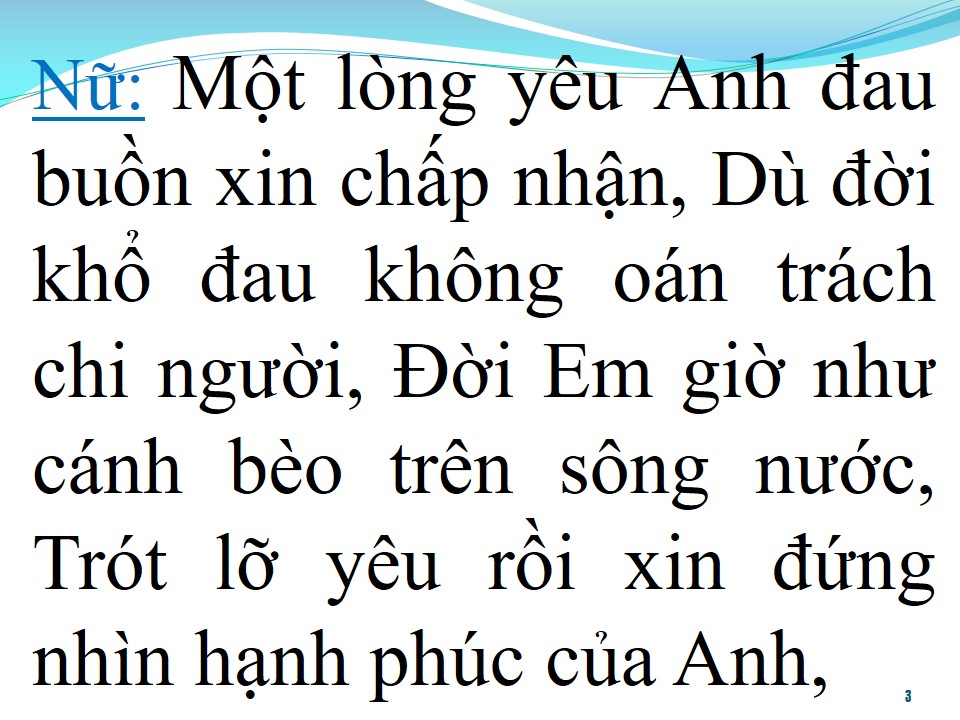 Lời bài hát TÌNH KHÔNG ĐOẠN CUỐI (SONG CA)