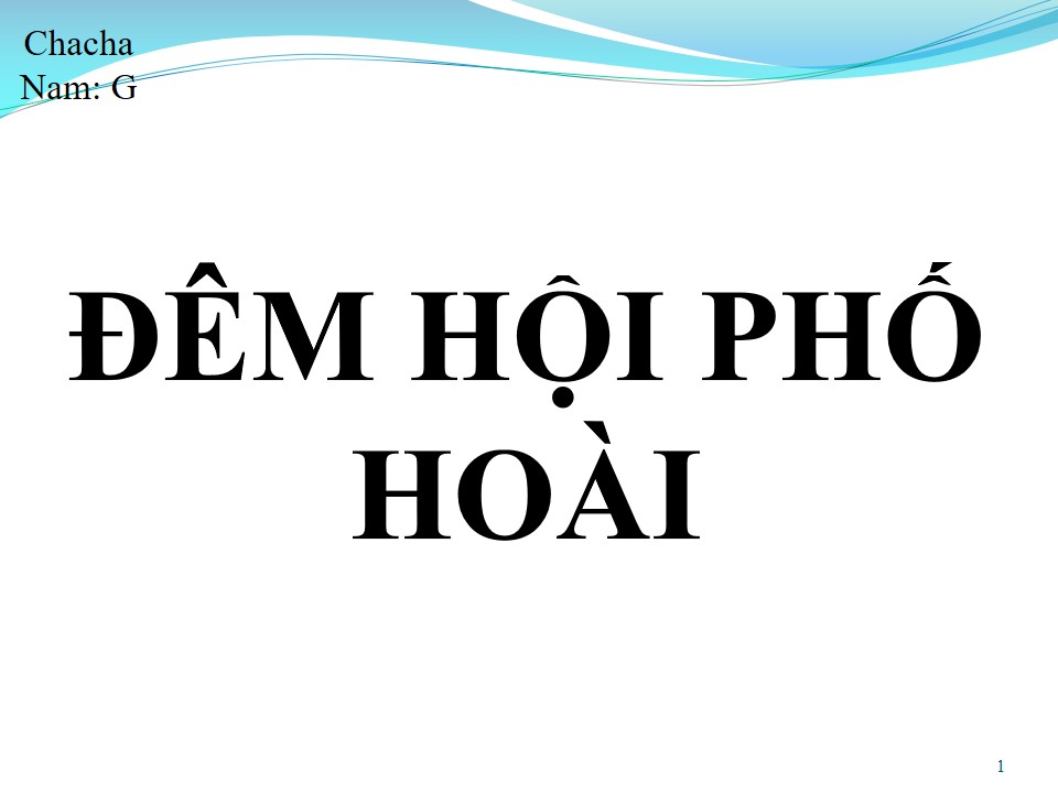Lời bài hát ĐÊM HỘI PHỐ HOÀI