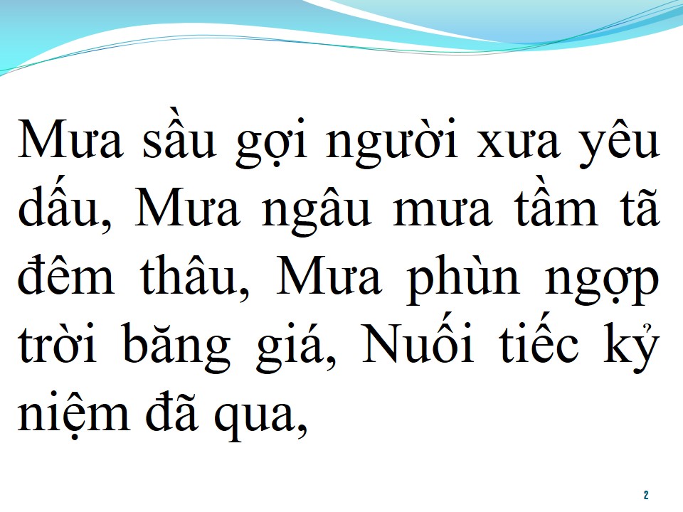 Lời bài hát NHỮNG GIỌT MƯA SẦU