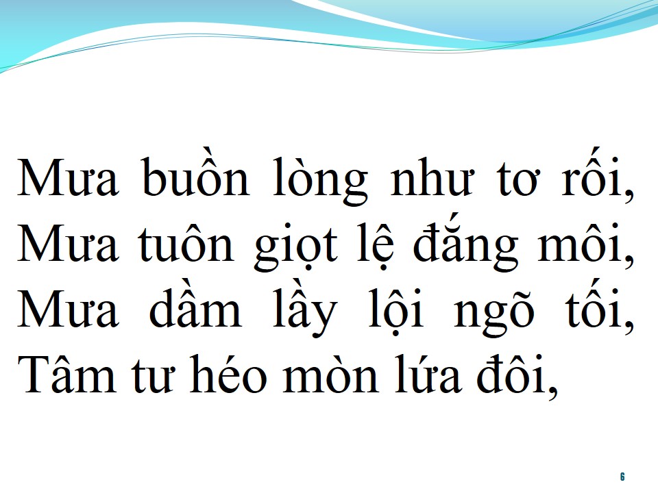 Lời bài hát NHỮNG GIỌT MƯA SẦU
