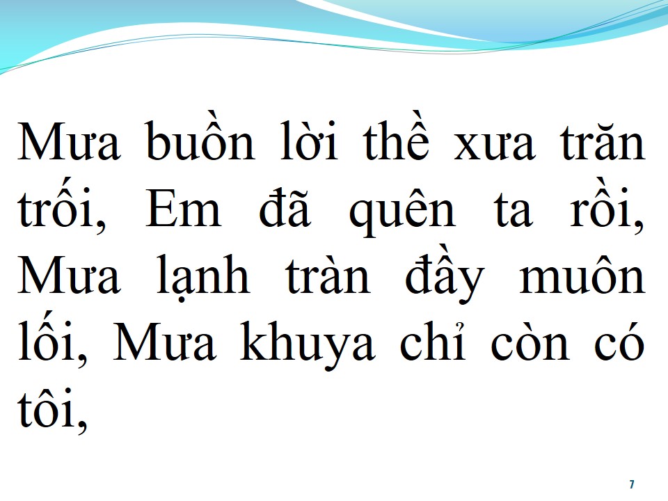 Lời bài hát NHỮNG GIỌT MƯA SẦU