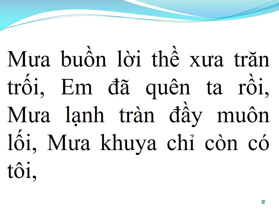 Lời bài hát NHỮNG GIỌT MƯA SẦU