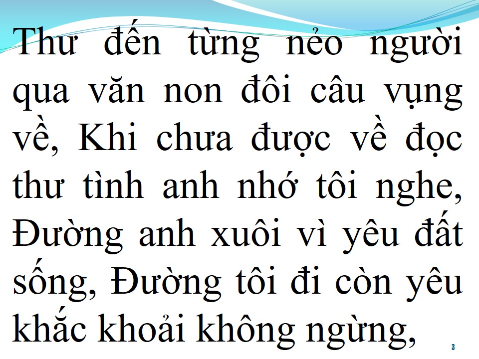 Lời bài hát THƯ GỬI NGƯỜI MIỀN XA