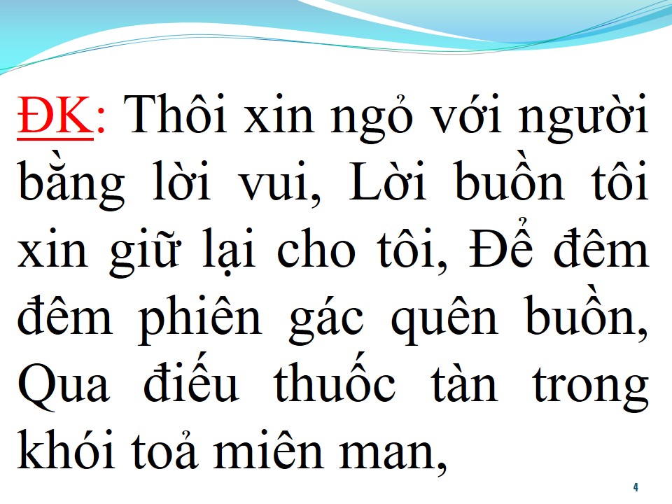 Lời bài hát LỜI TRẦN TÌNH