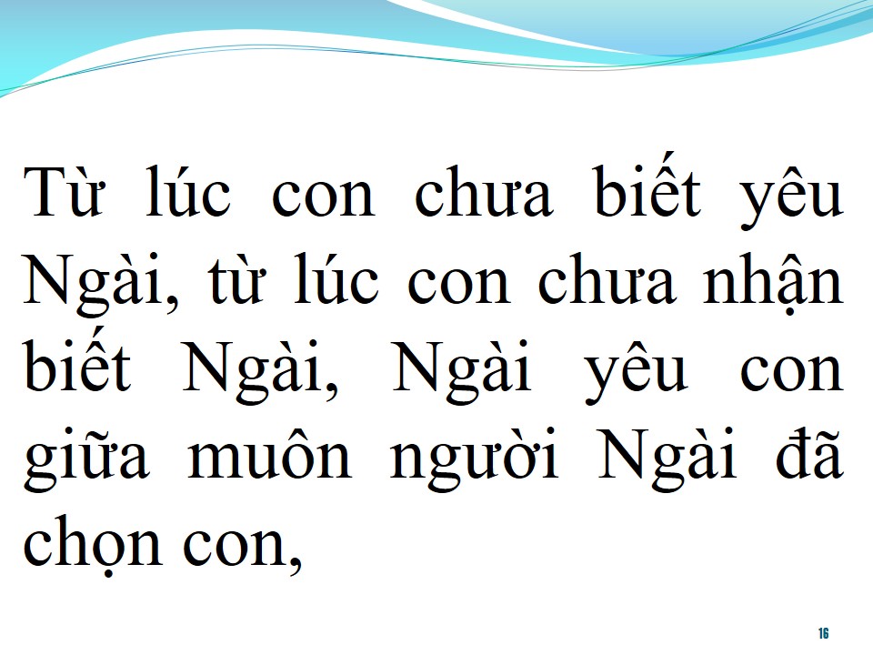 Lời bài hát CHÍNH CHÚA CHỌN CON