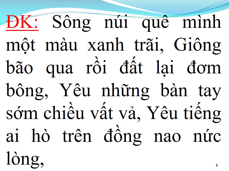 Lời bài hát YÊU LẮM QUÊ MÌNH