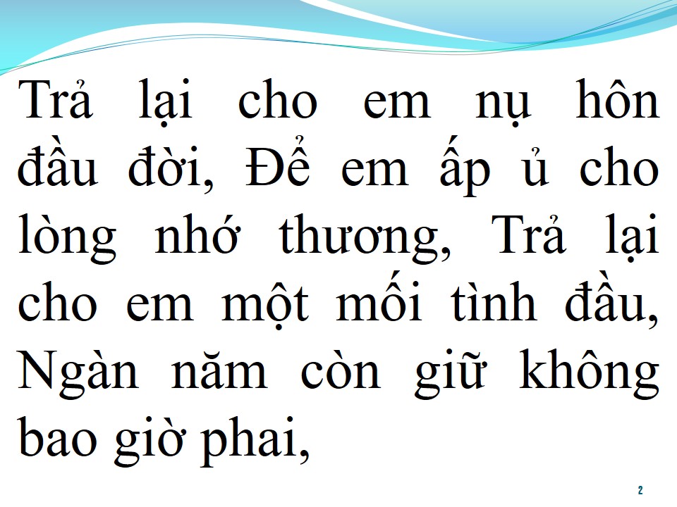 Lời bài hát TRẢ LẠI CHO EM