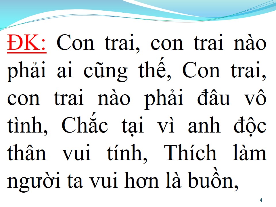 Lời bài hát CON TRAI