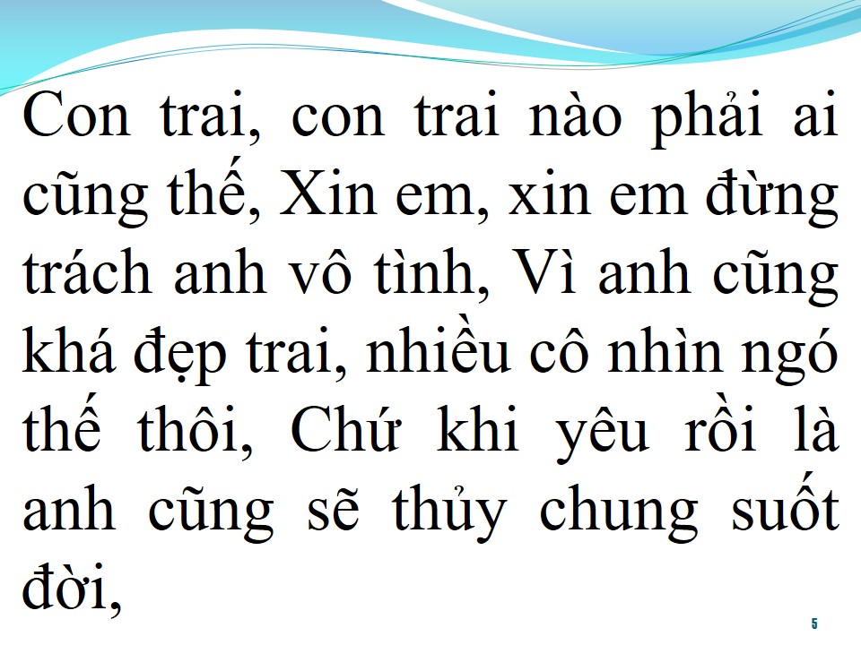 Lời bài hát CON TRAI