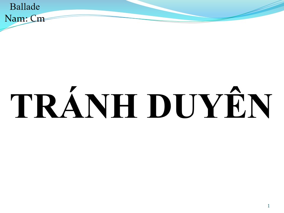 Lời bài hát TRÁNH DUYÊN
