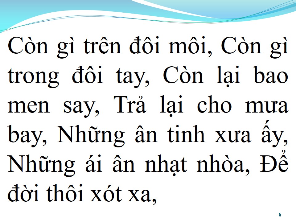 Lời bài hát TRẢ LẠI THOÁNG MÂY BAY