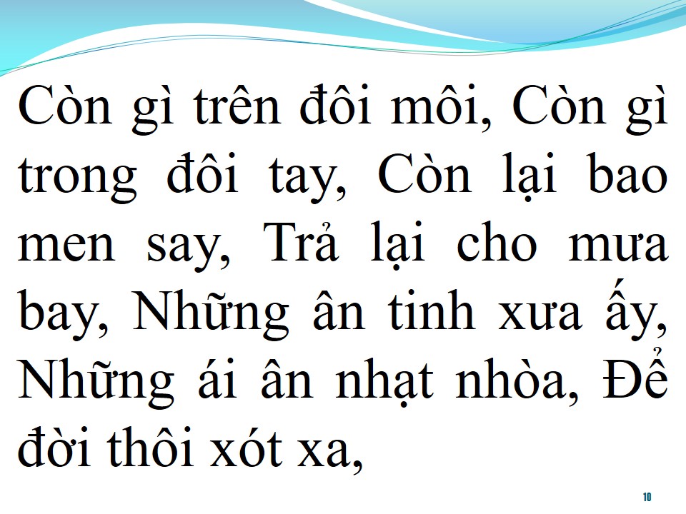 Lời bài hát TRẢ LẠI THOÁNG MÂY BAY
