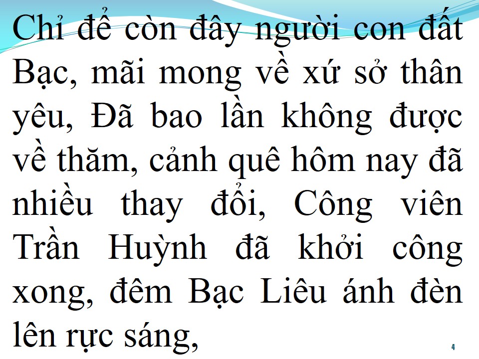 Lời bài hát NHỚ BẠC LIÊU (TÂN CỔ)