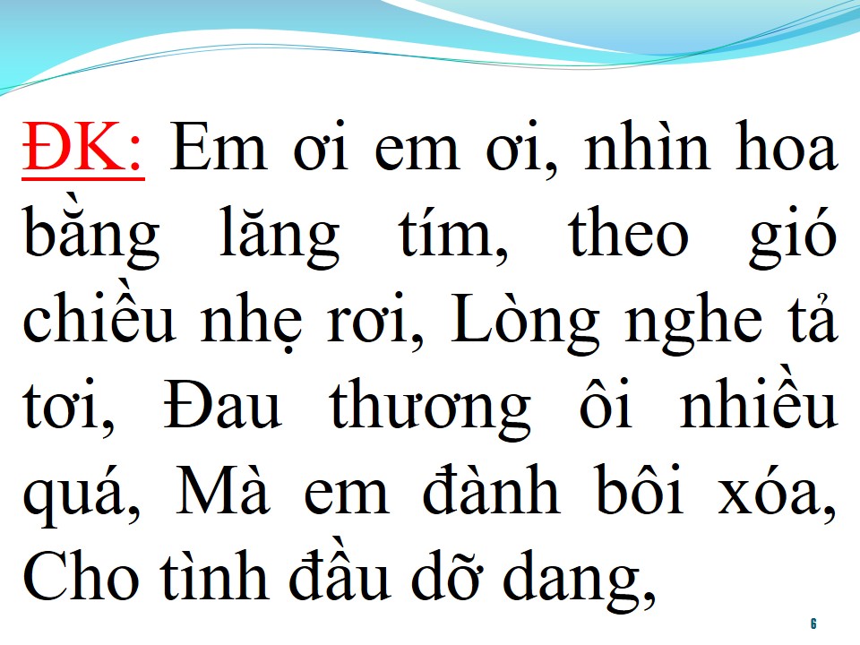 Lời bài hát BẰNG LĂNG BUỒN