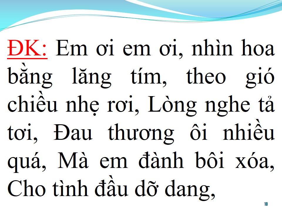 Lời bài hát BẰNG LĂNG BUỒN