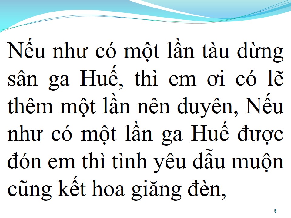 Lời bài hát GA HUẾ MỘT NHỊP CẦU