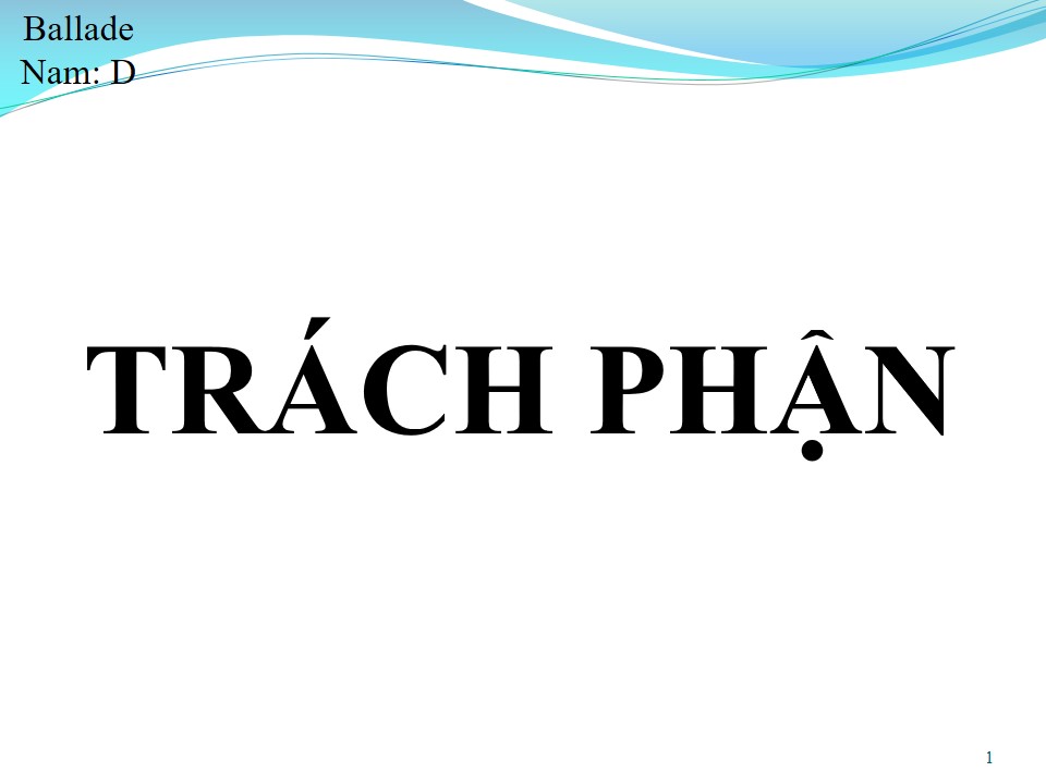 Lời bài hát TRÁCH PHẬN