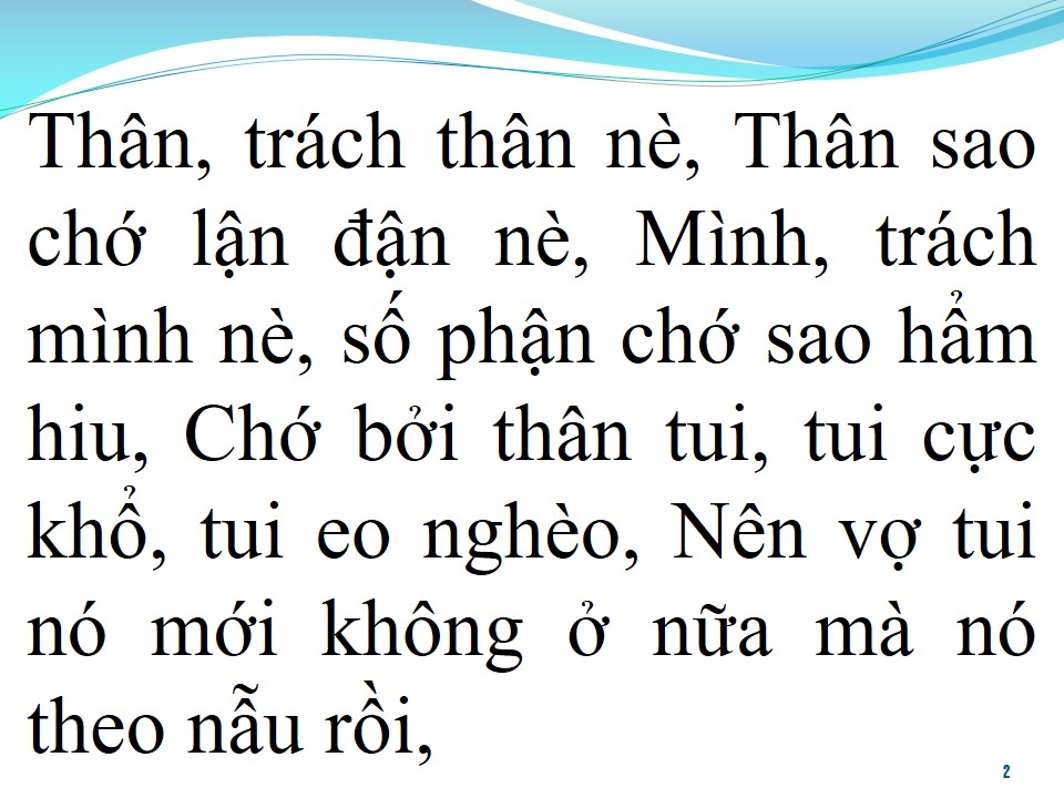 Lời bài hát TRÁCH PHẬN
