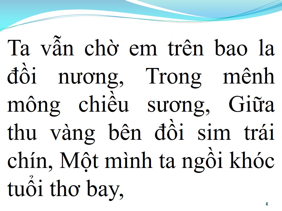 Lời bài hát THU HÁT CHO NGƯỜI