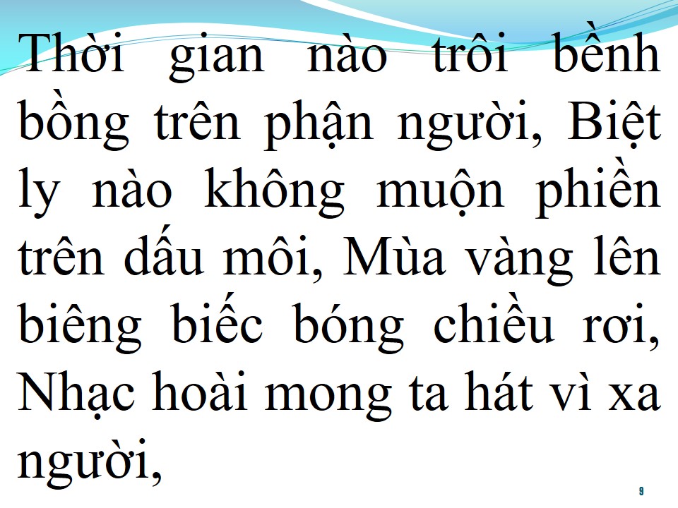 Lời bài hát THU HÁT CHO NGƯỜI
