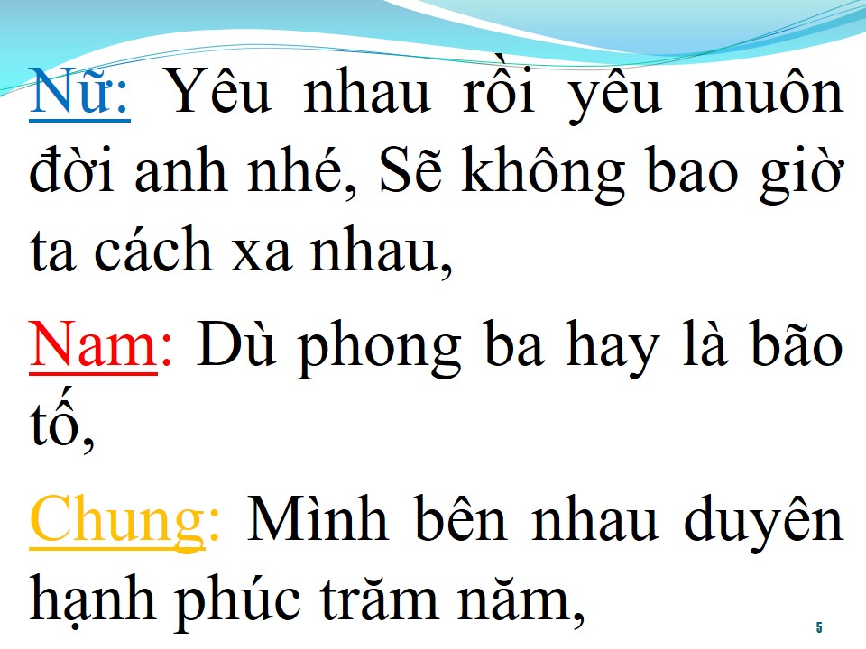 Lời bài hát TƠ HỒNG TRỜI ĐÃ SE DUYÊN (SONG CA)